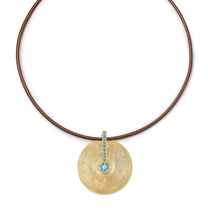 Medium Cymbal Pendant - Aquamarine