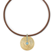 Medium Cymbal Pendant - Aquamarine