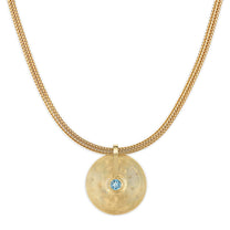 Medium Cymbal Pendant - Aquamarine
