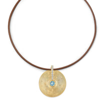 Medium Cymbal Pendant - Aquamarine