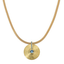 Small Cymbal Pendant - Aquamarine