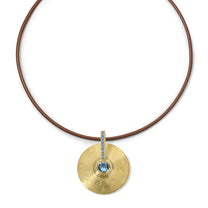 Small Cymbal Pendant - Aquamarine