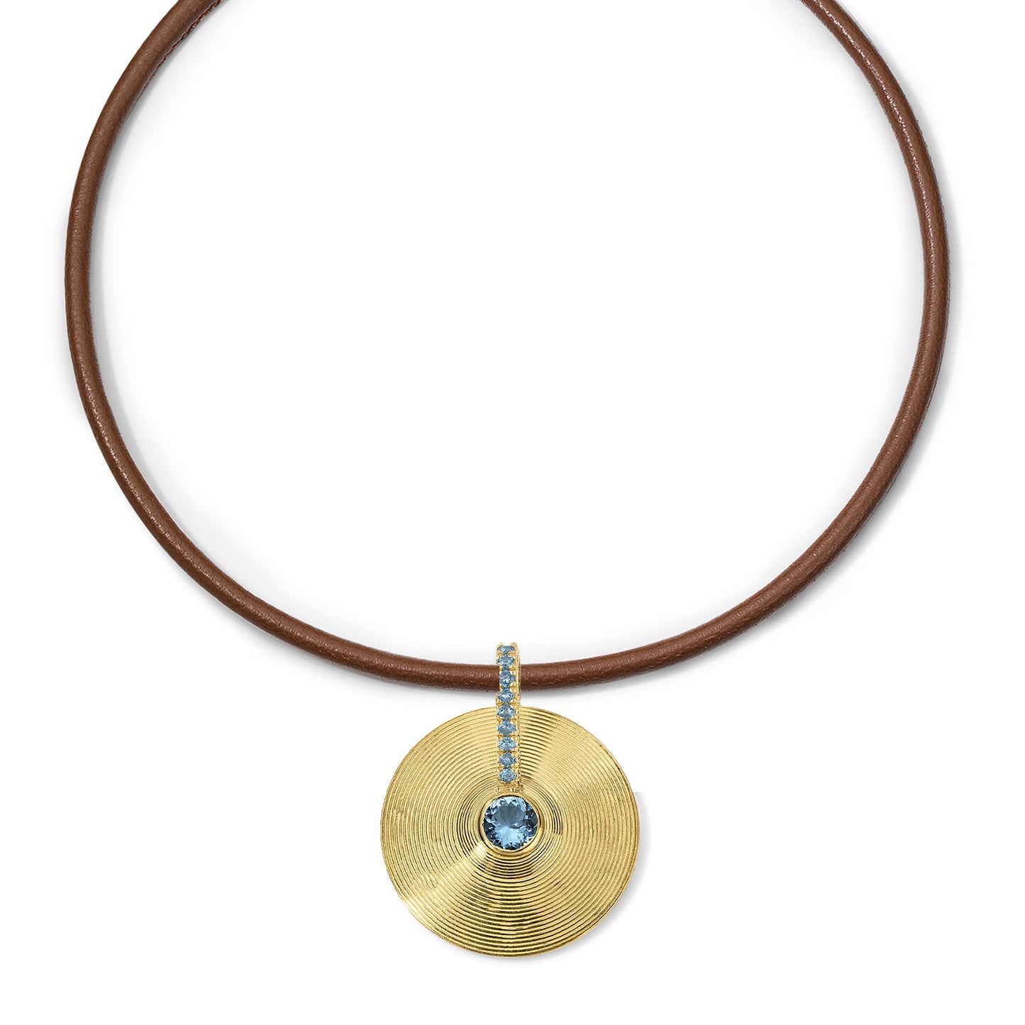 Small Cymbal Pendant - Aquamarine