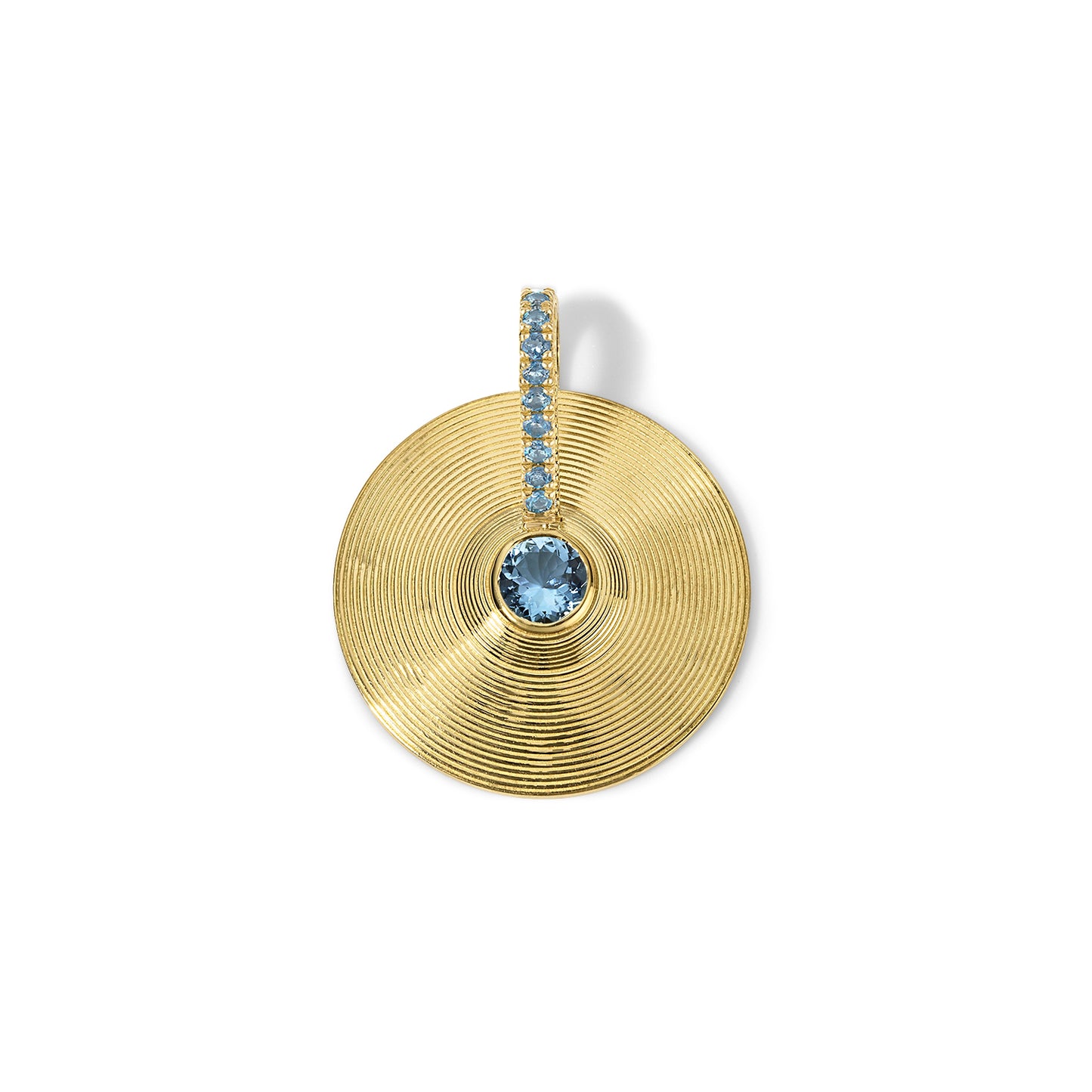 Small Cymbal Pendant - Aquamarine