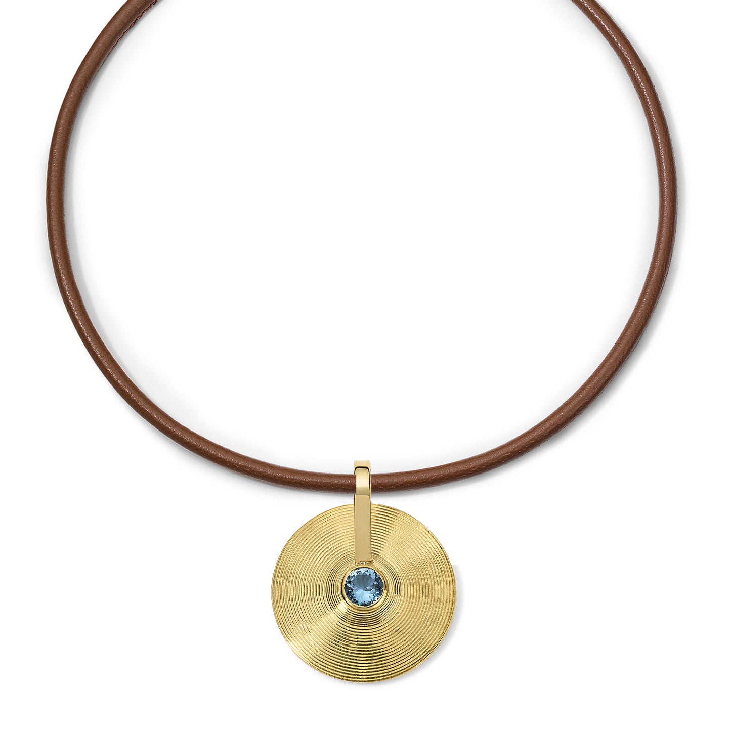 Small Cymbal Pendant - Aquamarine