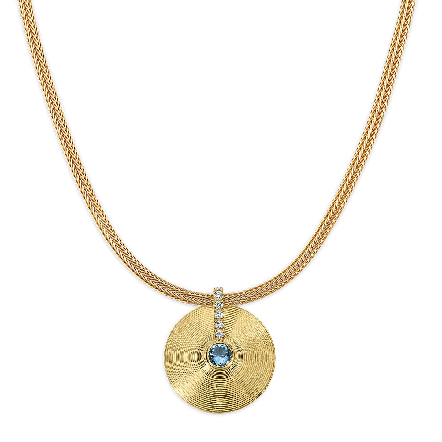 Small Cymbal Pendant - Aquamarine