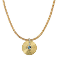 Small Cymbal Pendant - Aquamarine