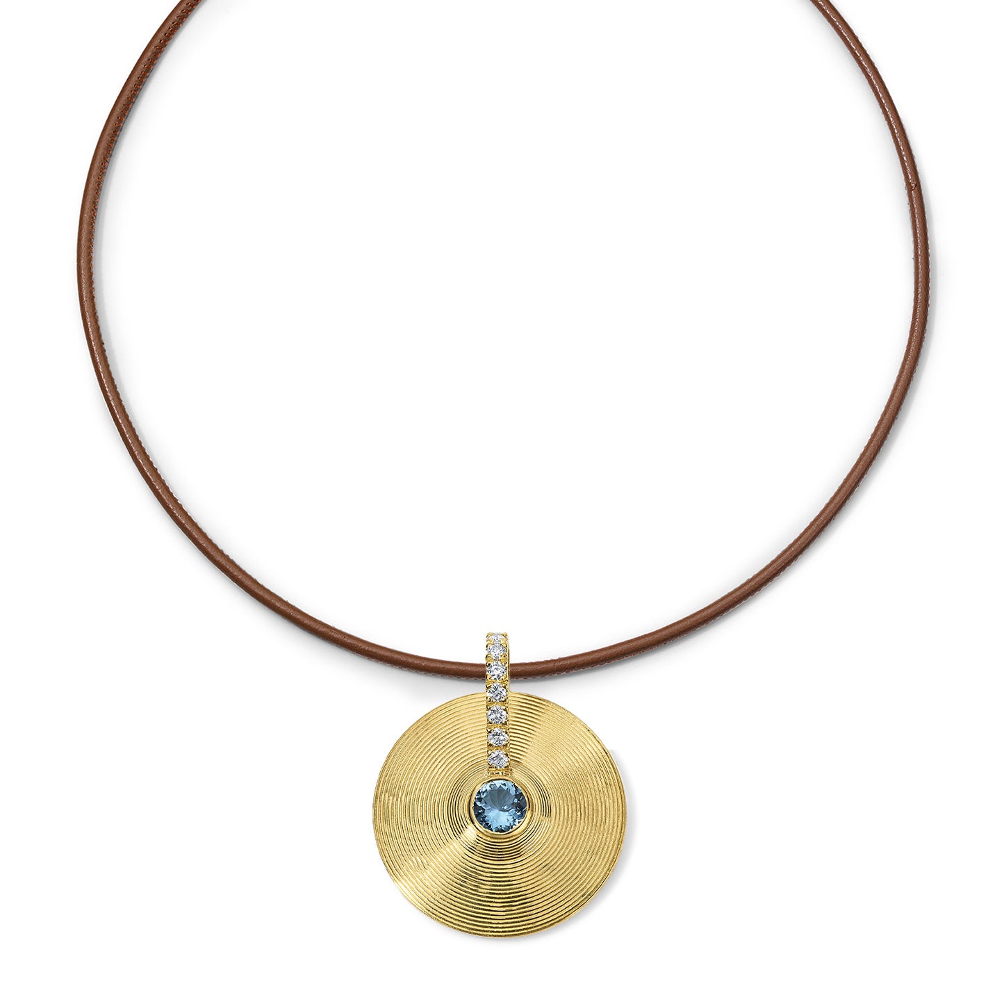 Small Cymbal Pendant - Aquamarine