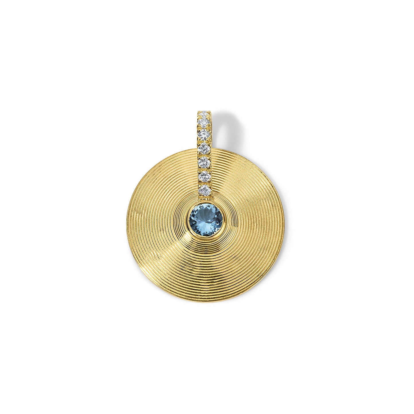 Small Cymbal Pendant - Aquamarine
