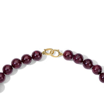 Red Garnet Beaded Necklace with Gilda Clasps