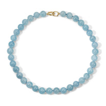 Aquamarine Beaded Necklace with Gilda Clasps