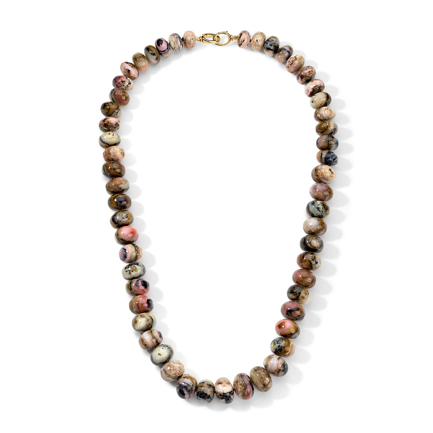 Graduated Candy Opals Beaded Necklace With Gilda Clasps