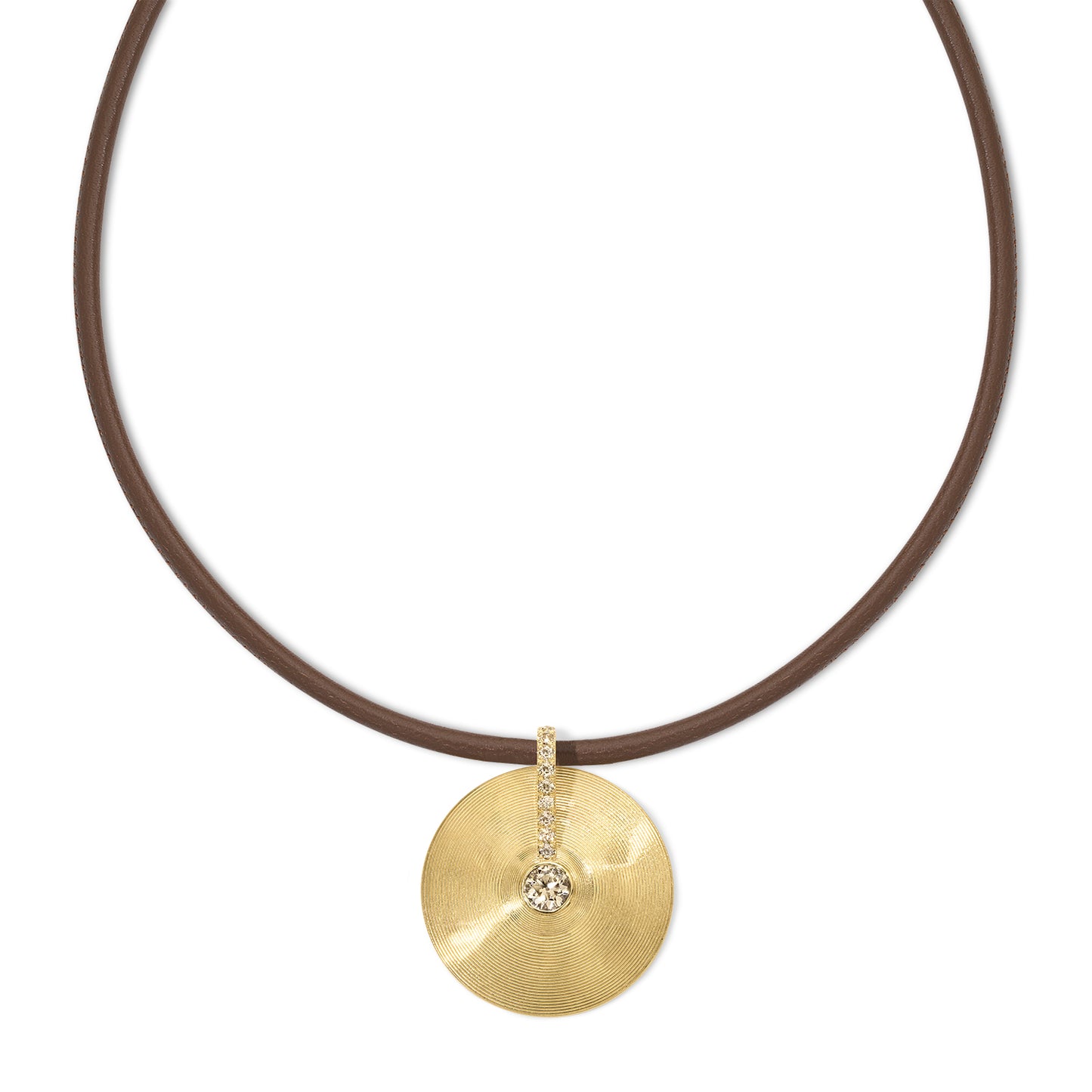 Medium Cymbal Pendant - Champagne Diamond