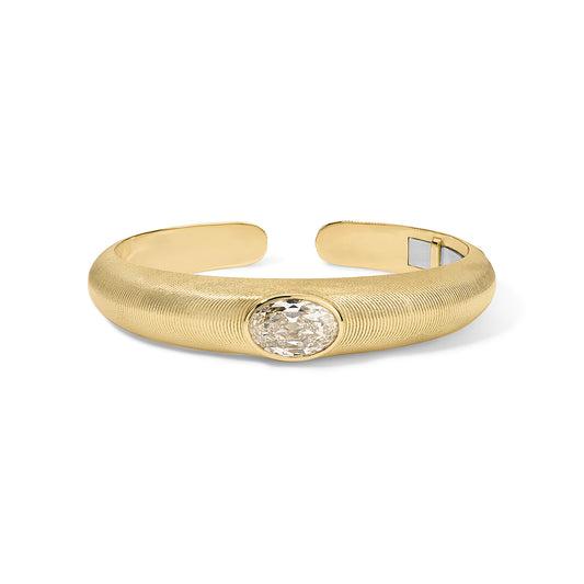 Cymbal Cuff 3.93ct Oval Diamond