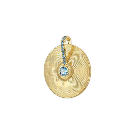 Medium Cymbal Pendant - Aquamarine
