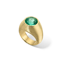 4.01ct Emerald Cymbal Pinky Ring