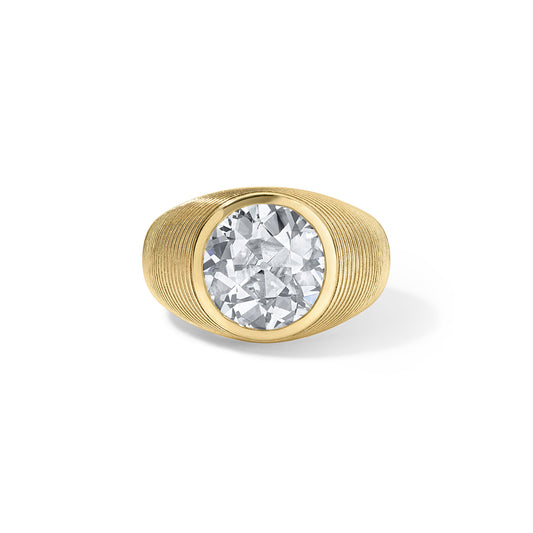 3.67ct Old European Diamond Cymbal Pinky Ring