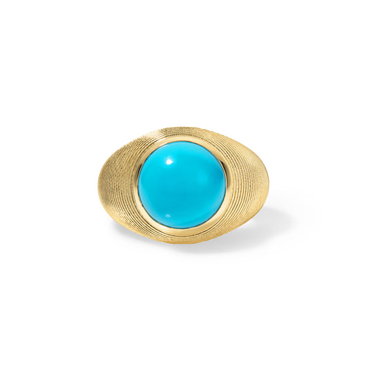 3.80ct Turquoise Cymbal Pinky Ring
