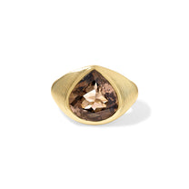 Cymbal Ring 7.65ct Brown Tourmaline Pear
