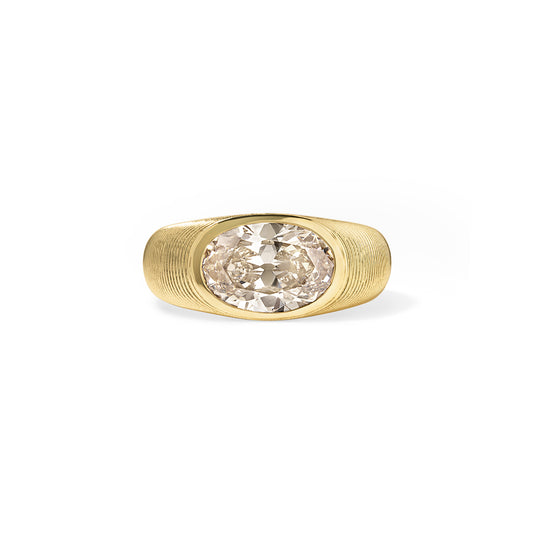 3.53ct Oval Diamond Cymbal Ring