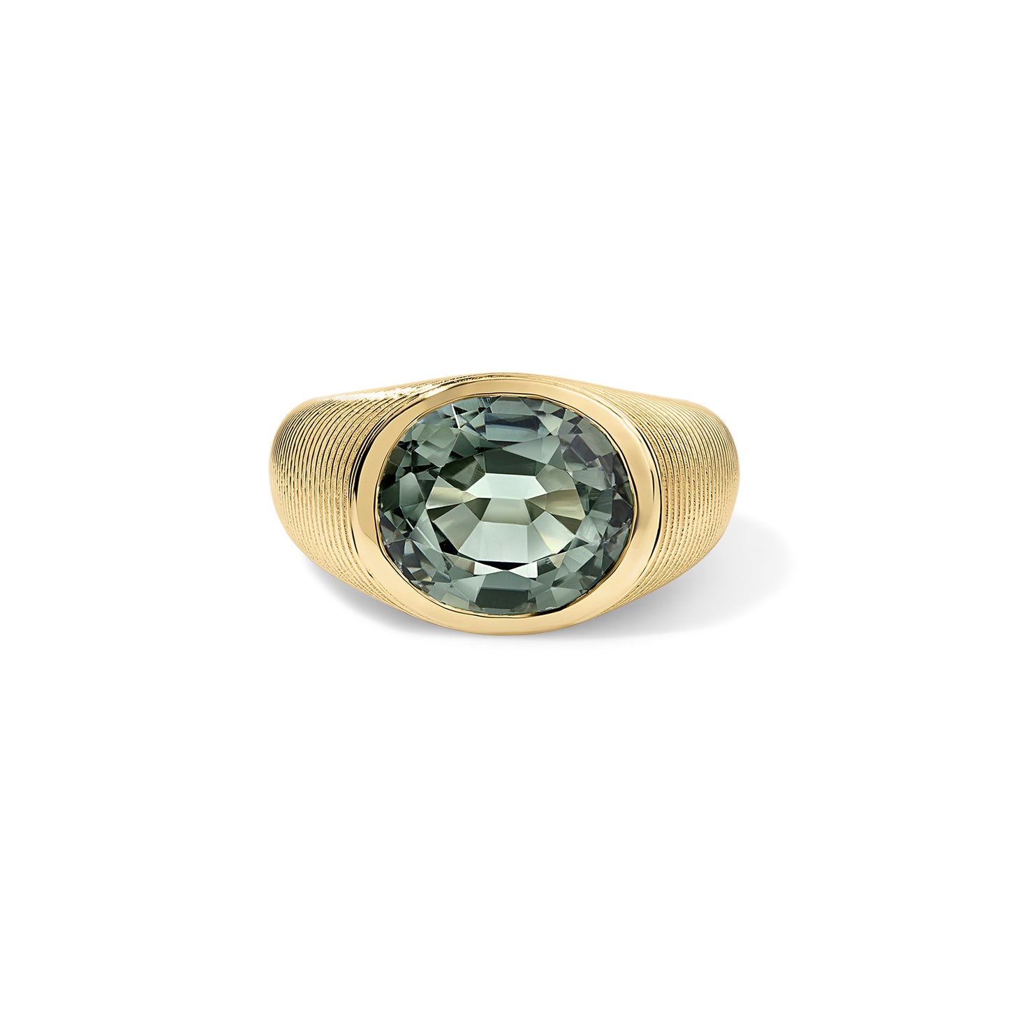 Cymbal Ring 6.90ct Green Tourmaline Oval