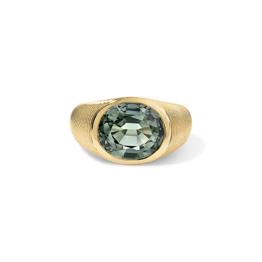 Cymbal Ring 6.90ct Green Tourmaline Oval