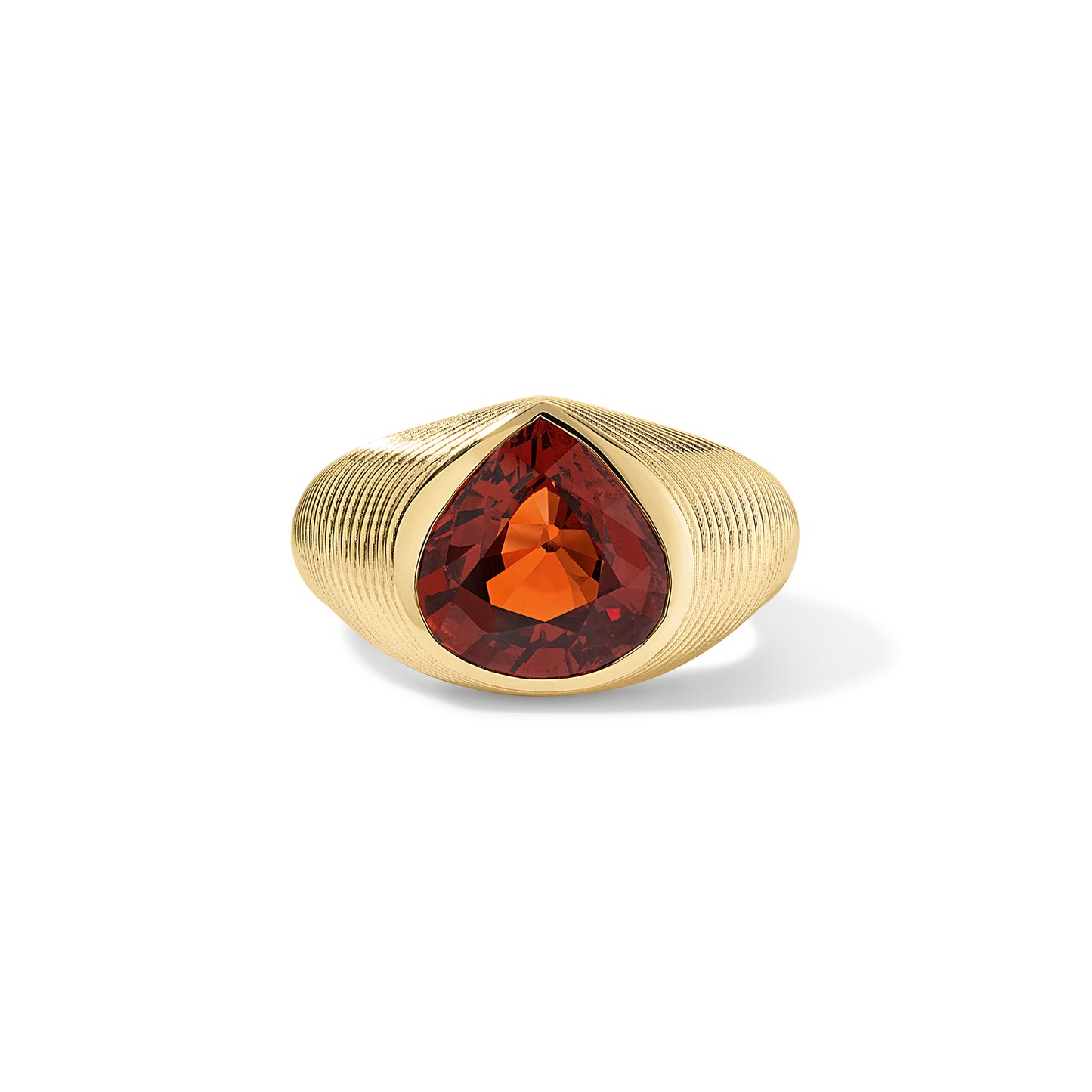 Cymbal Ring 5.80ct Spessartite Garnet Pear