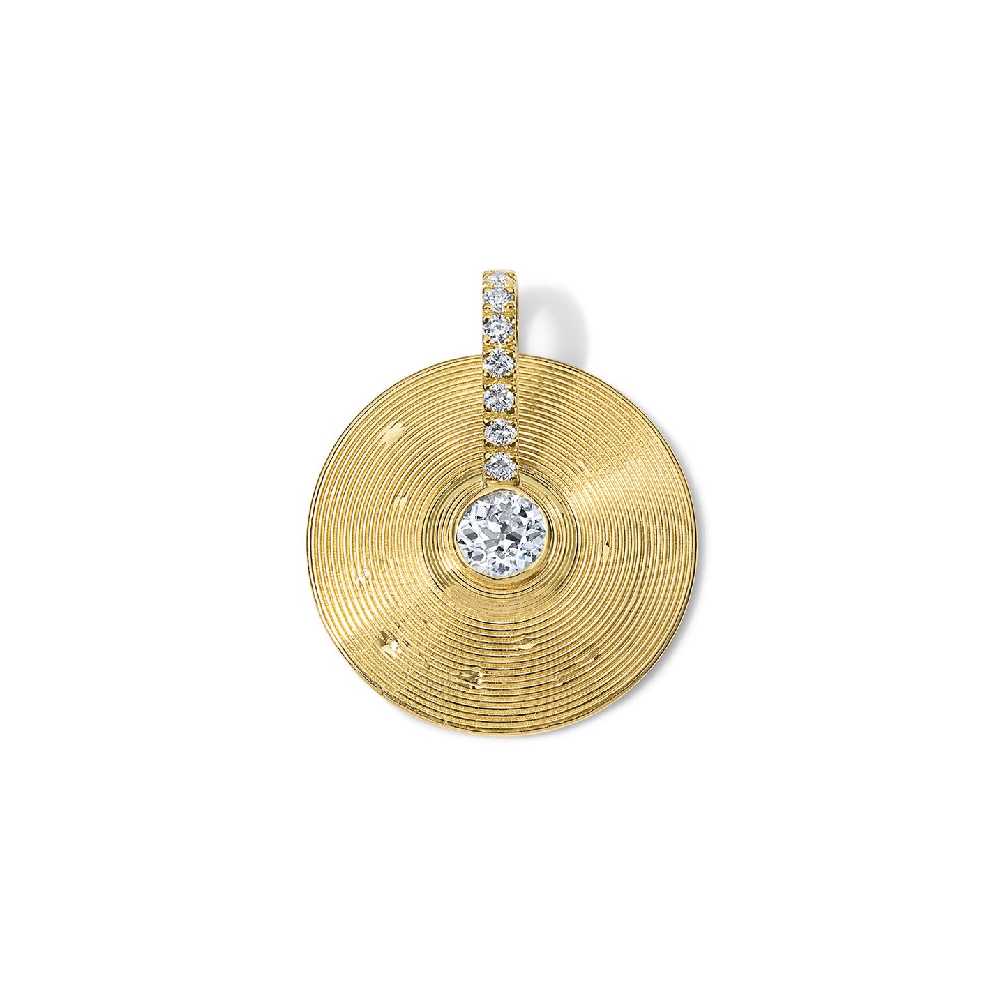 Small Cymbal Pendant - Diamond