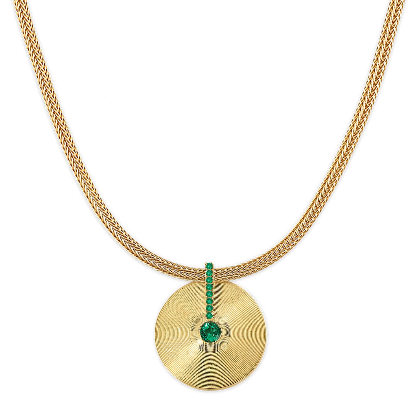 Medium Cymbal Pendant - Emerald