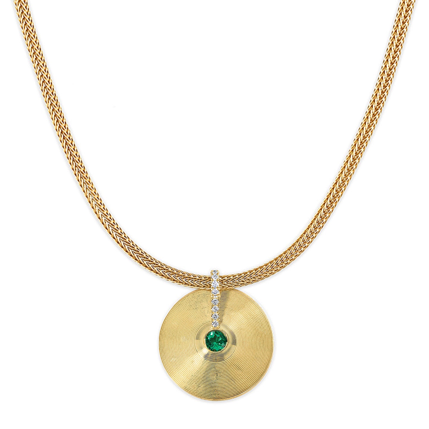 Medium Cymbal Pendant - Emerald