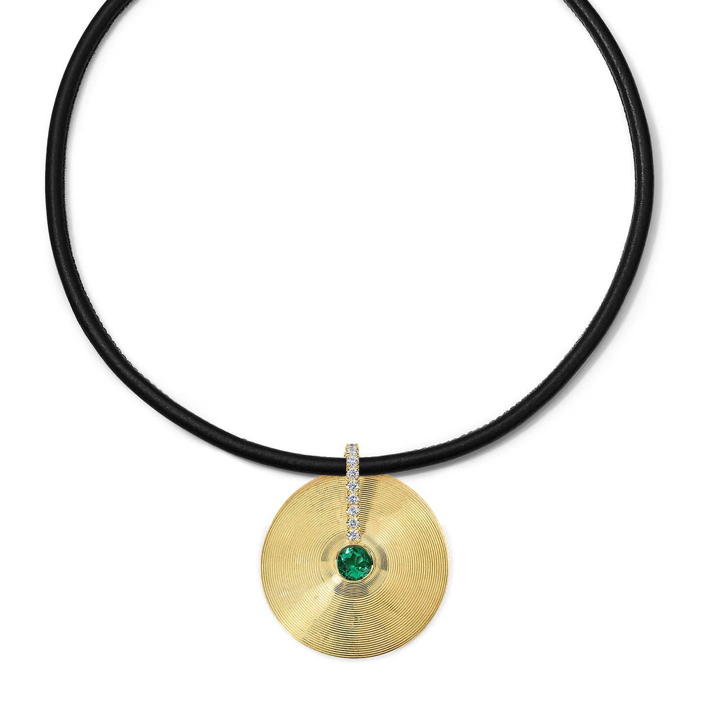 Medium Cymbal Pendant - Emerald