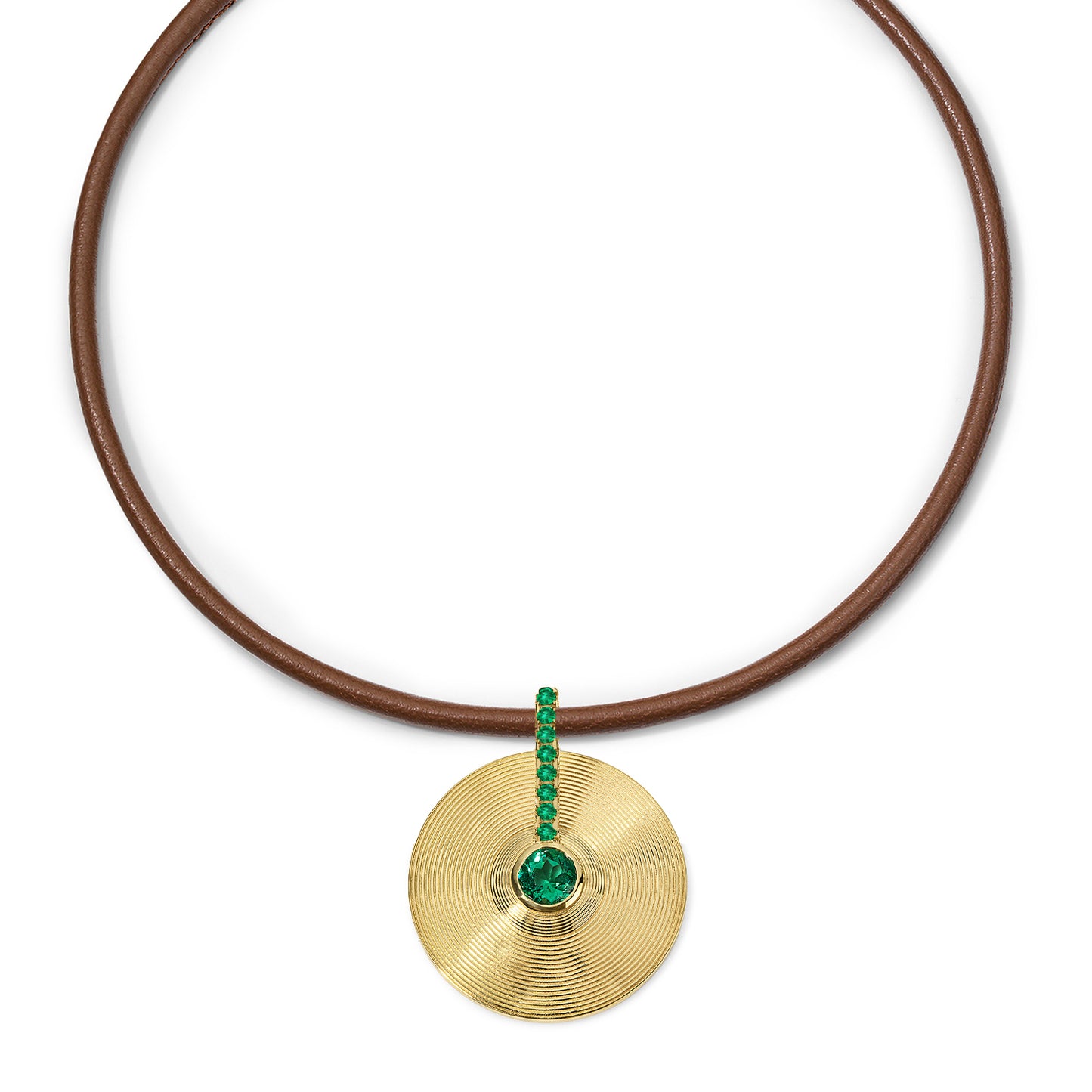 Small Cymbal Pendant - Emerald