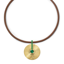 Small Cymbal Pendant - Emerald
