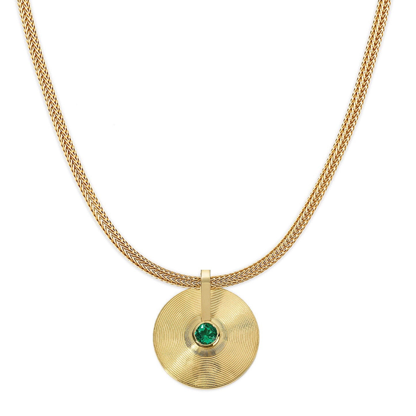 Small Cymbal Pendant - Emerald