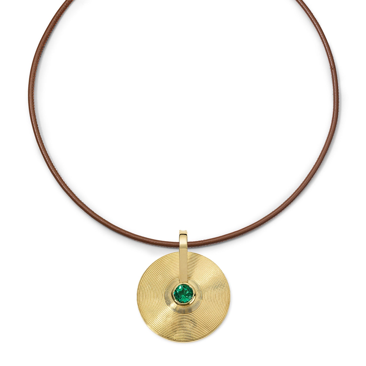 Small Cymbal Pendant - Emerald