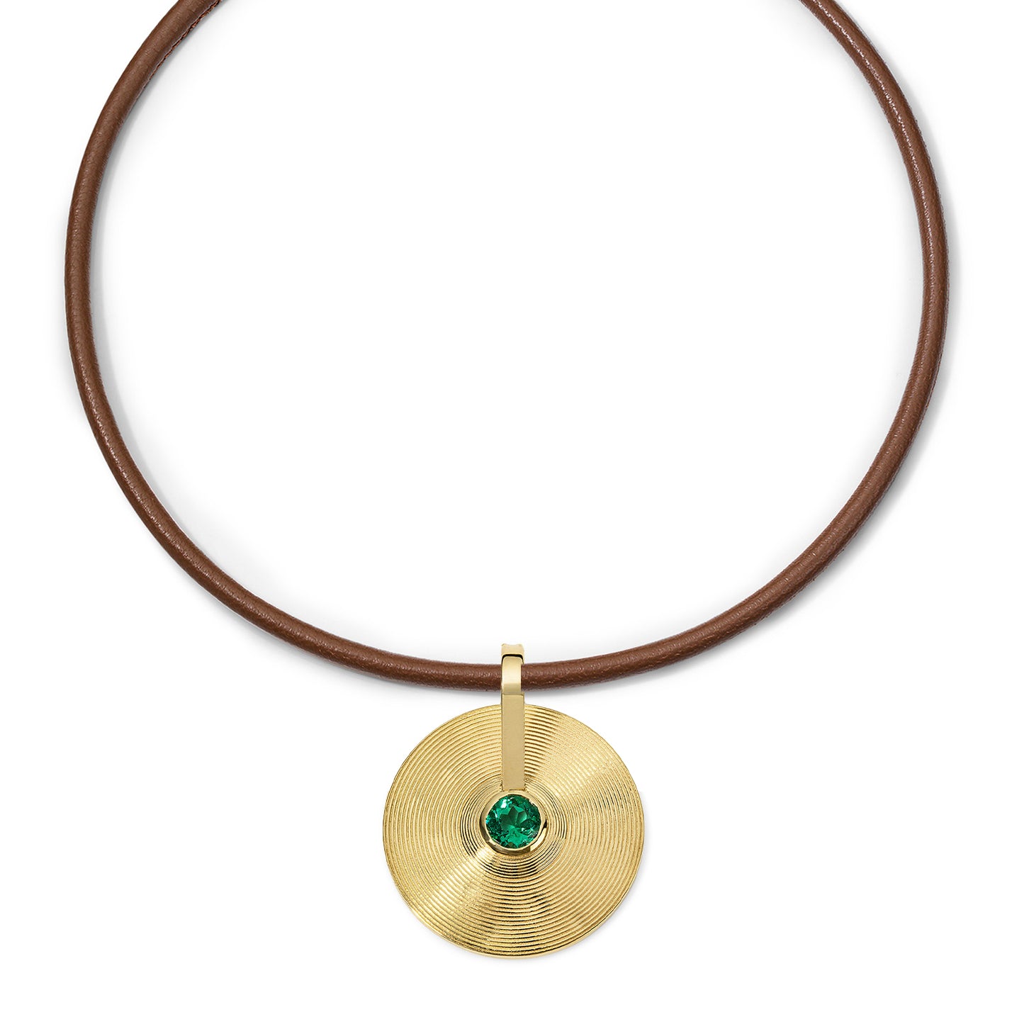 Small Cymbal Pendant - Emerald