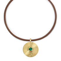 Small Cymbal Pendant - Emerald