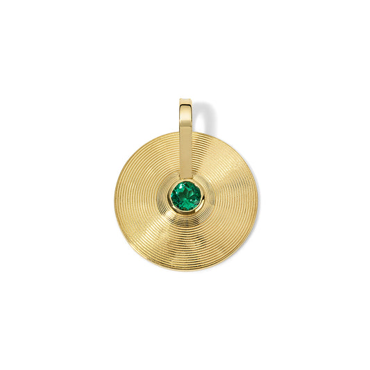 Small Cymbal Pendant - Emerald
