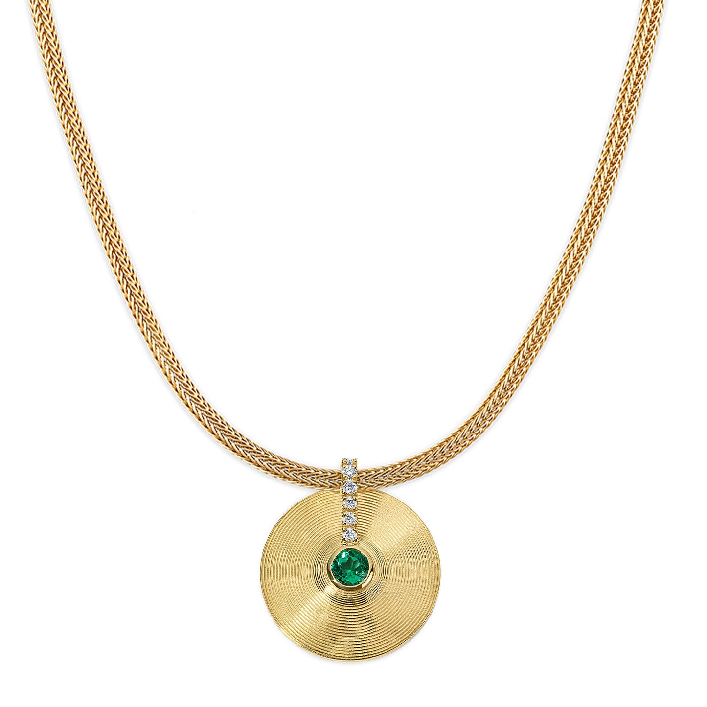 Small Cymbal Pendant - Emerald