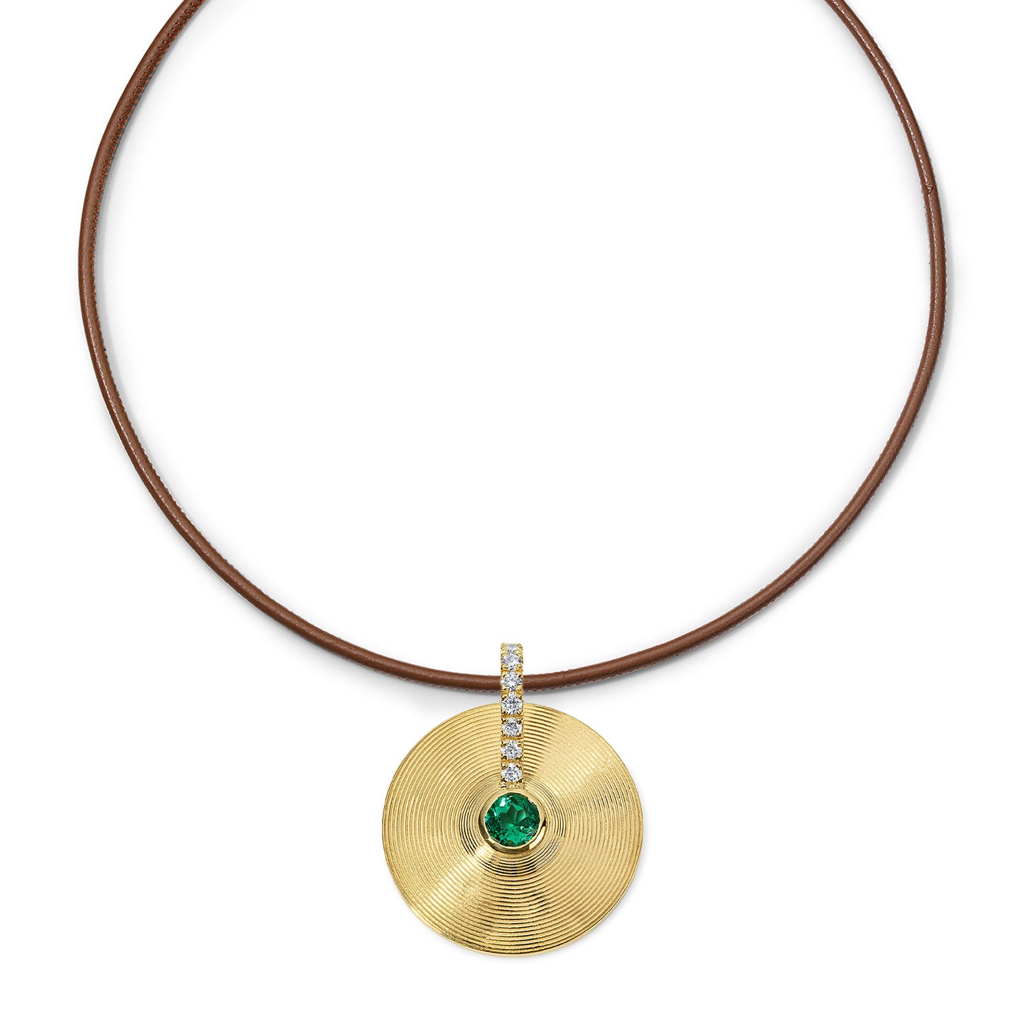 Small Cymbal Pendant - Emerald