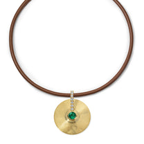 Small Cymbal Pendant - Emerald