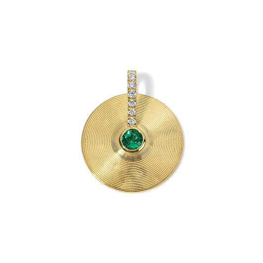 Small Cymbal Pendant - Emerald