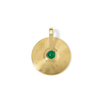 Small Cymbal Pendant - Emerald Cabochon