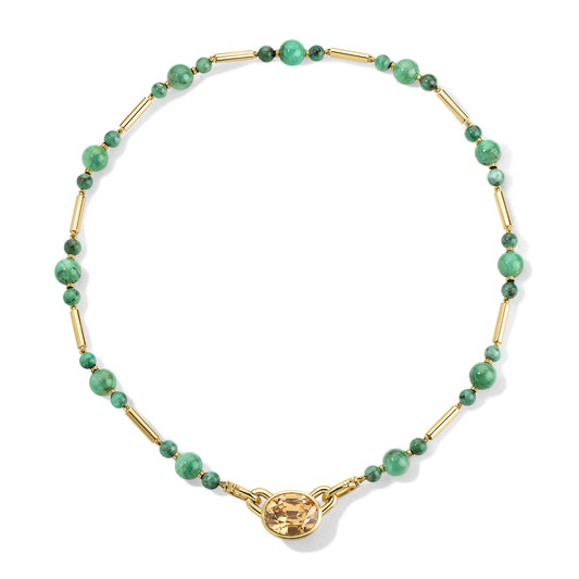 Gilda Stick Chain with Champagne Zircon Atha Center Piece