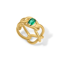 Form Chain Ring Single Emerald