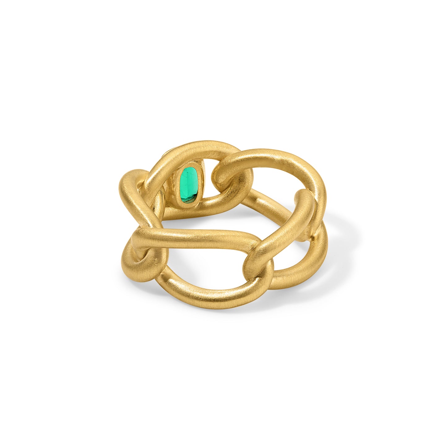Form Chain Ring Single Emerald