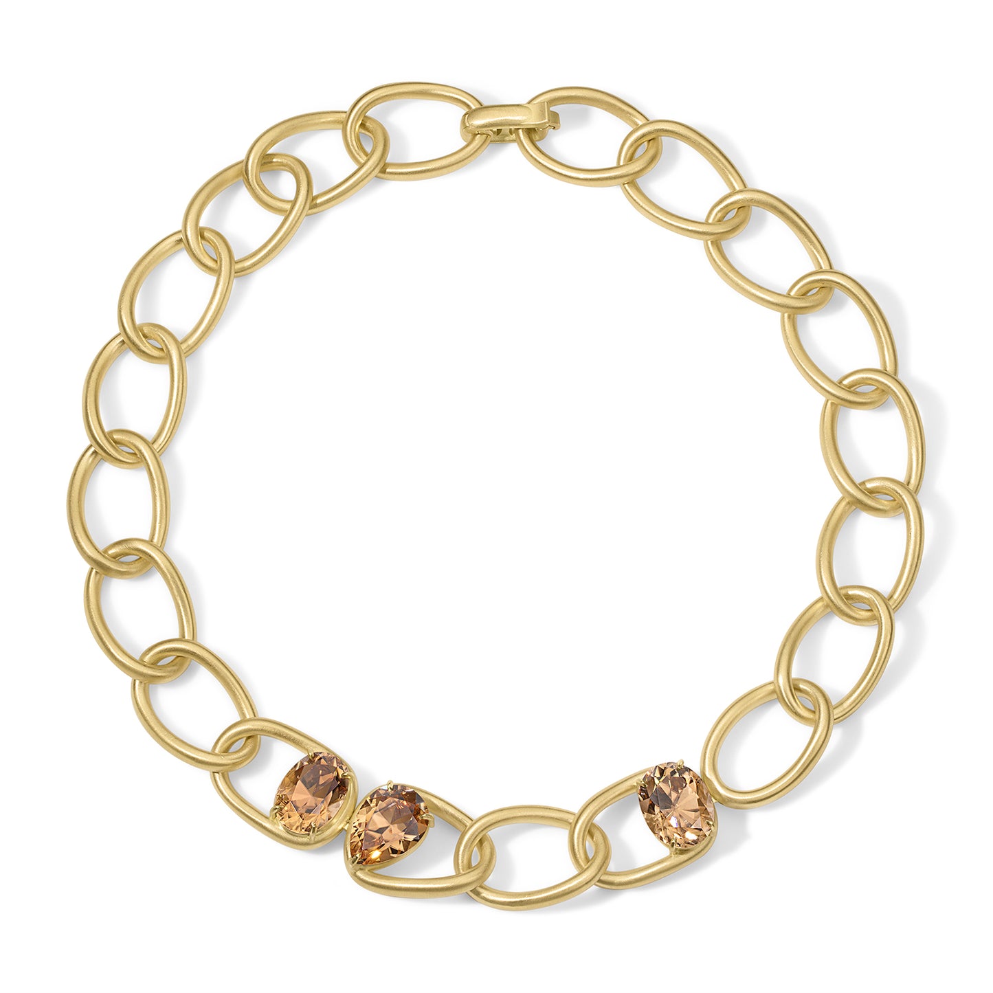 Form Collar 35.22tcw Champagne Zircon