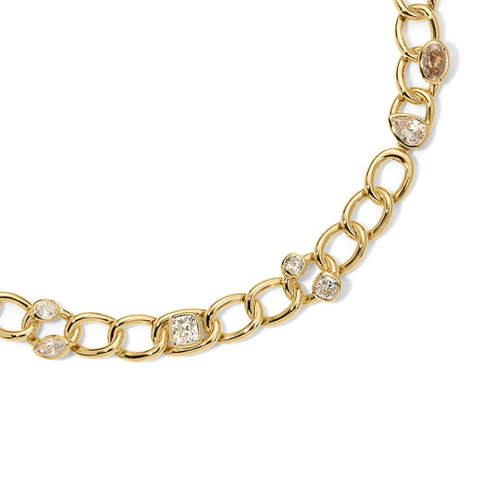 Form Chain 11.11tcw Champagne Diamonds