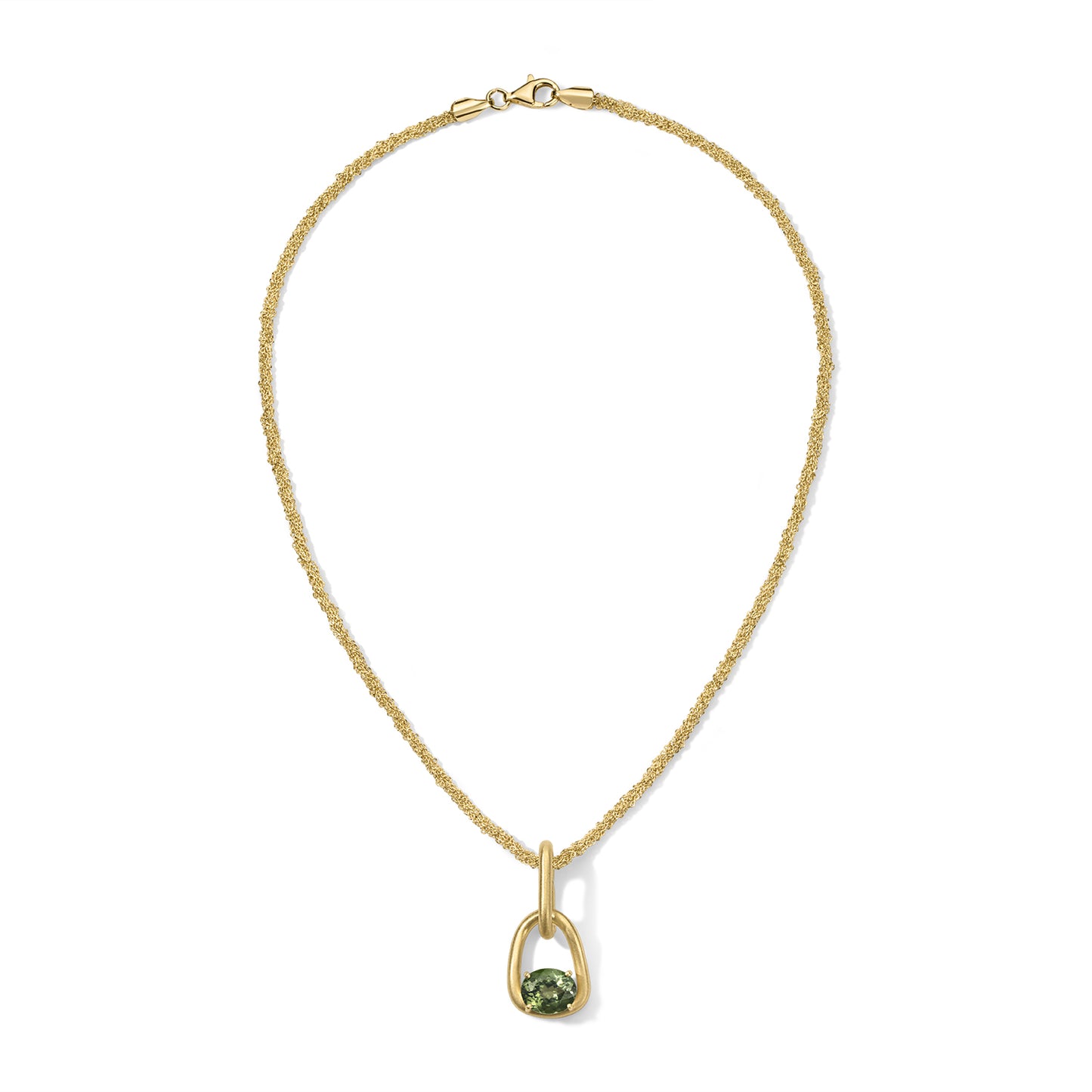 Form Pendant 2.50ct Green Tourmaline Oval
