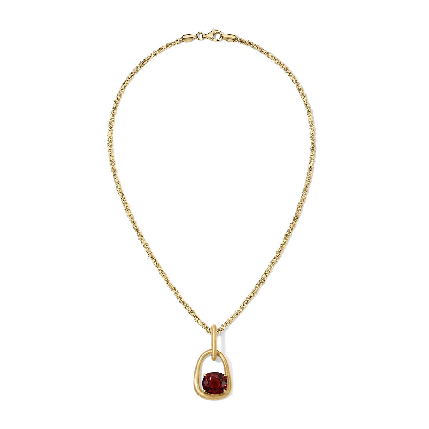 Form Pendant 7.13ct Spessartite Garnet Cushion